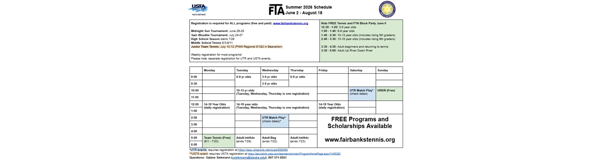 Registration for Summer Programs Opens April 1